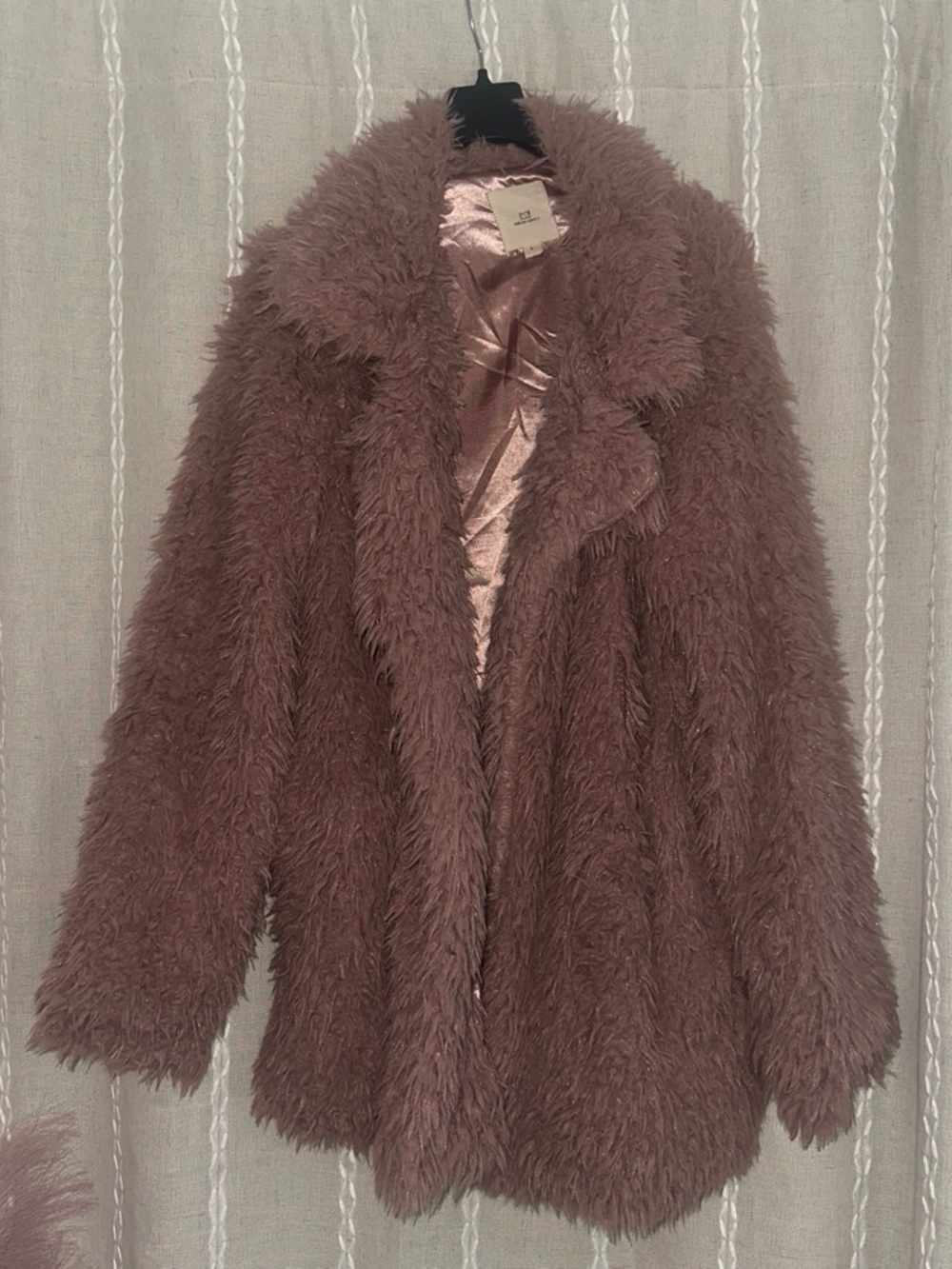 Thread & Supply Plush Teddy Jacket in Mauve Taupe